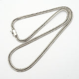 【6khd0081】喜平 ネックレス Pt850 プラチナ トリプル 12面 46.3cm 27.8g キヘイ【中古】メンズ レディース ユニセックス