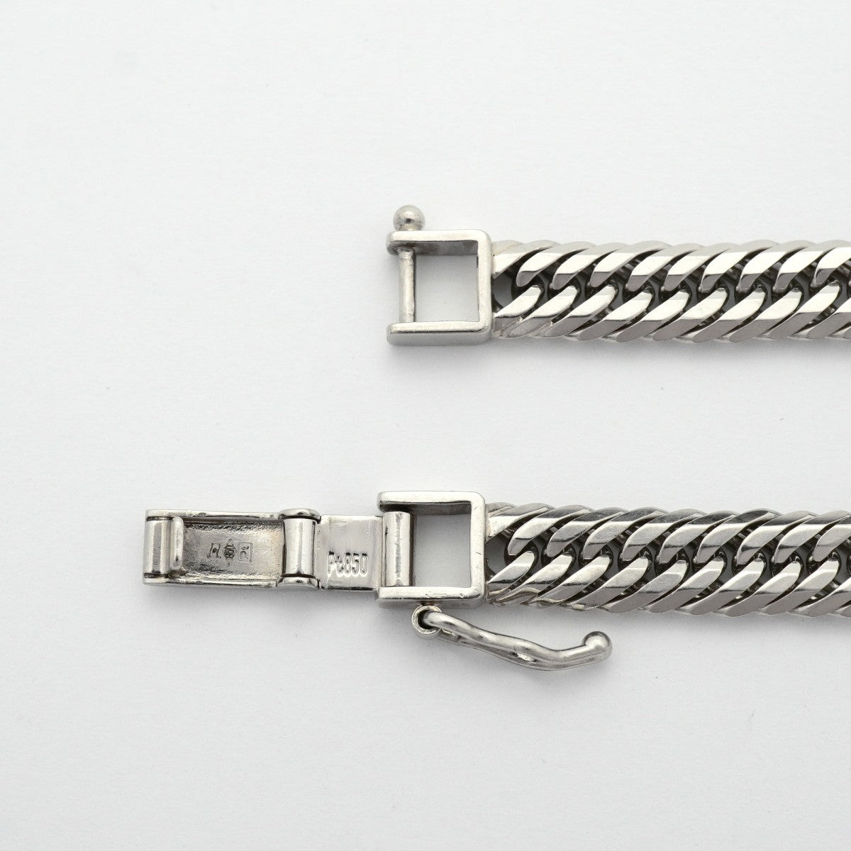 【6khd0085】喜平 ブレスレット Pt850 プラチナ トリプル 12面 20.6cm 21.2g キヘイ【中古】メンズ レディース ユニセックス
