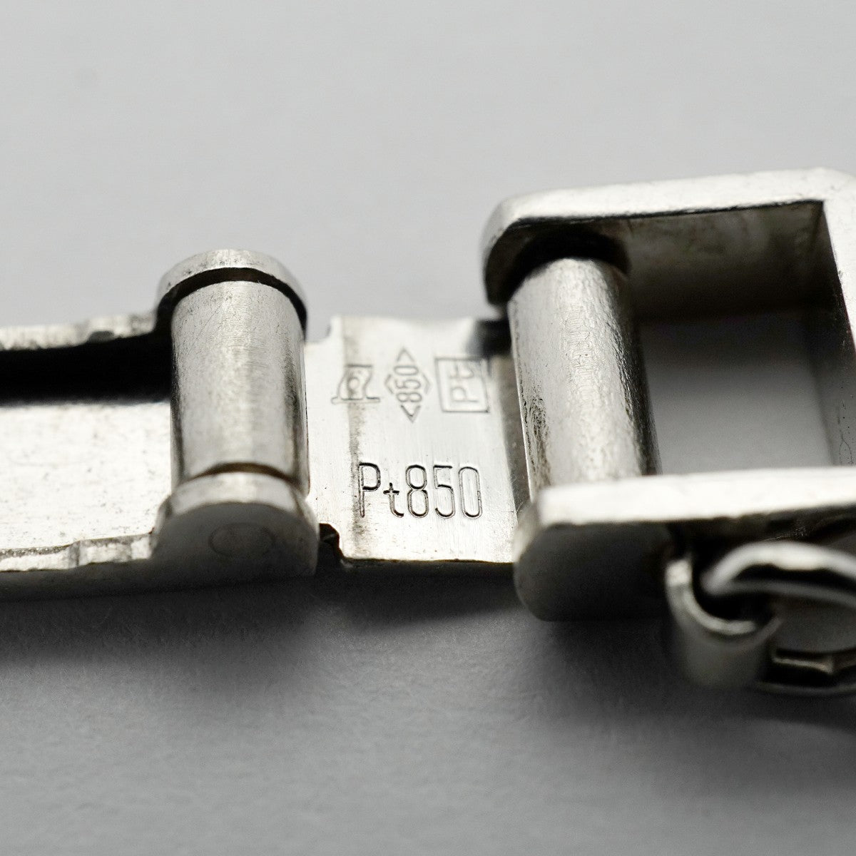 【6khd0090】喜平 ブレスレット Pt850 プラチナ 2面 ダブル 18.5cm 45.8g キヘイ【中古】メンズ レディース ユニセックス