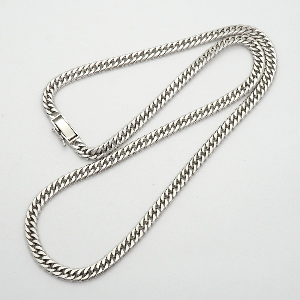 【6khd0091】喜平 ネックレス Pt850 プラチナ 6面 ダブル 51cm 50.8g キヘイ【中古】メンズ レディース ユニセックス