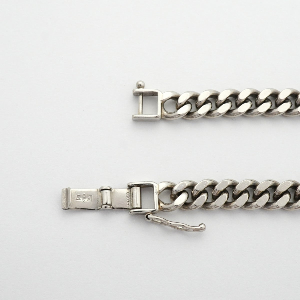 【6khd0113】喜平 ブレスレット Pt850 プラチナ 2面 シングル 20.4cm 30.6g キヘイ【中古】メンズ レディース ユニセックス