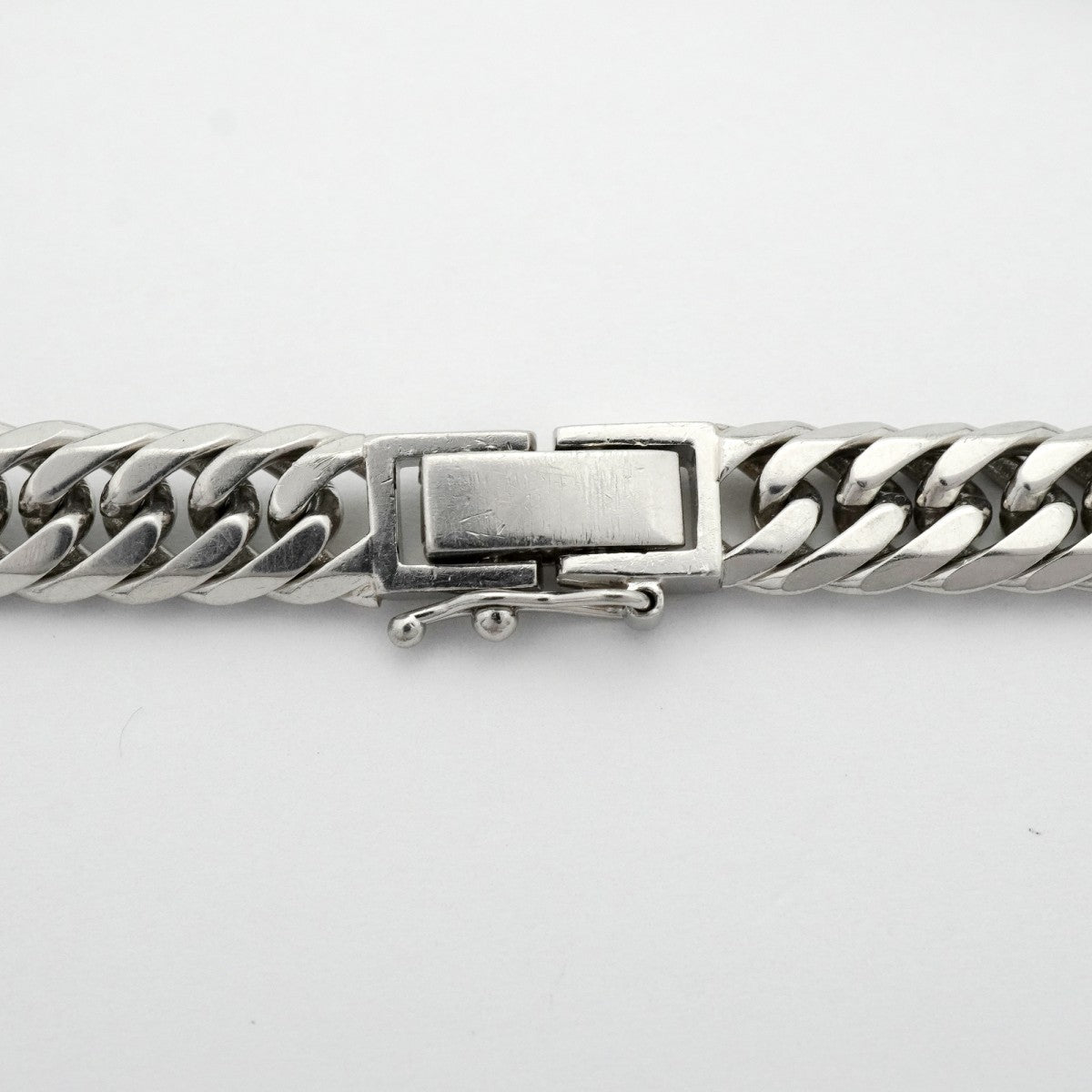 【6khe0002】喜平 ブレスレット Pt900 プラチナ 6面 ダブル 20.6cm 30.2g キヘイ【中古】メンズ レディース ユニセックス