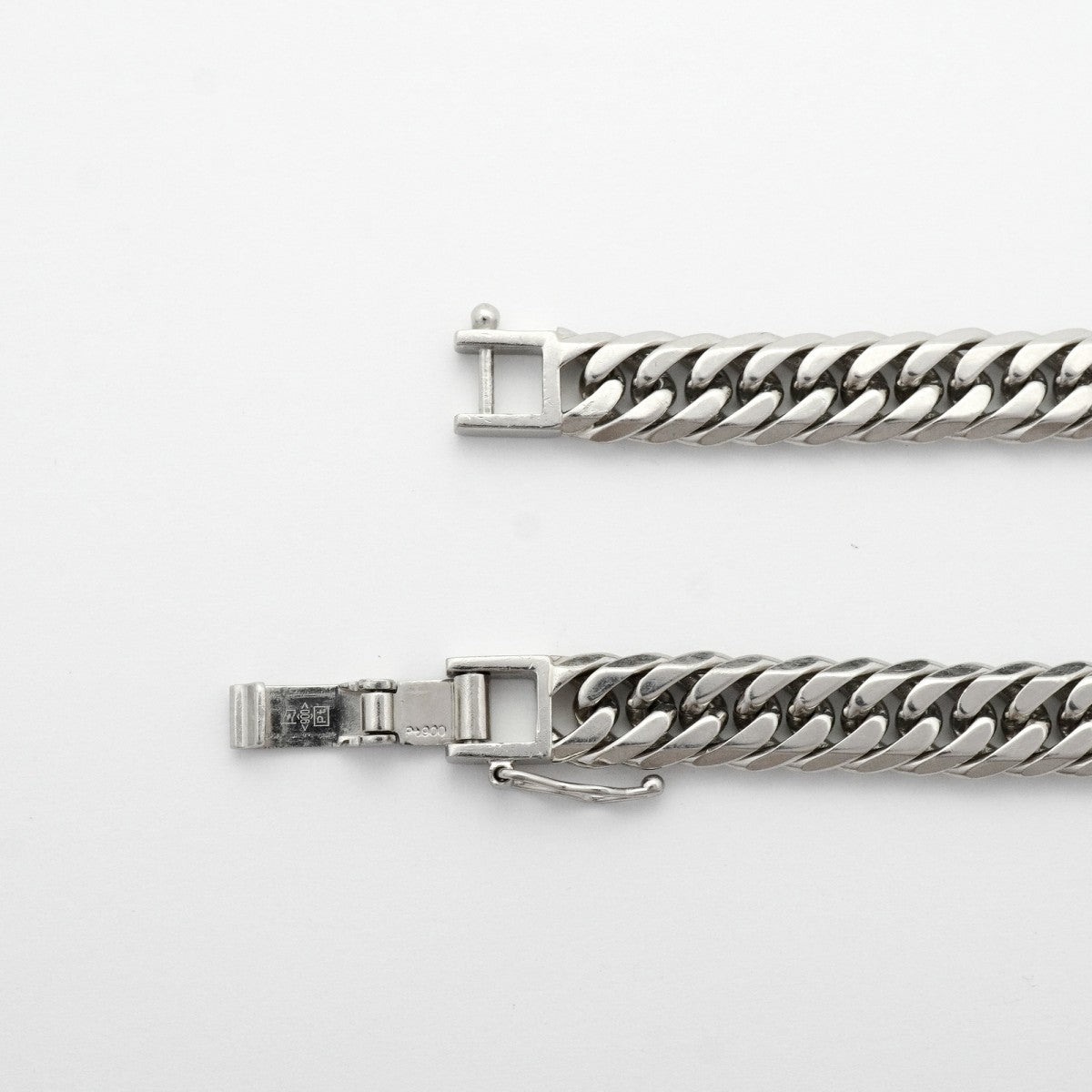 【6khe0002】喜平 ブレスレット Pt900 プラチナ 6面 ダブル 20.6cm 30.2g キヘイ【中古】メンズ レディース ユニセックス