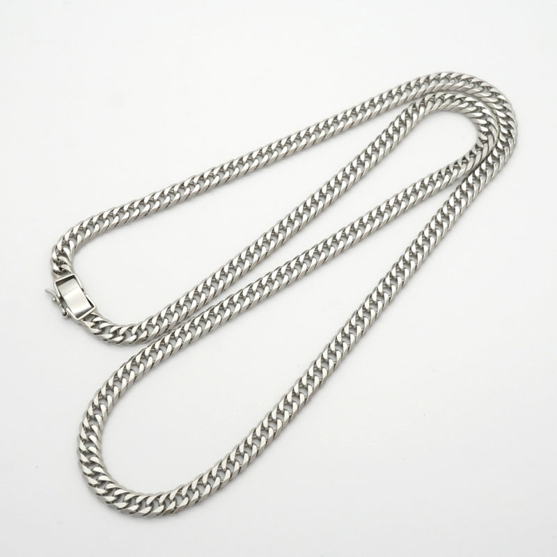 【6khe0005】喜平 ネックレス Pt850 プラチナ 6面 ダブル 55.9cm 48.1g キヘイ【中古】メンズ レディース ユニセックス