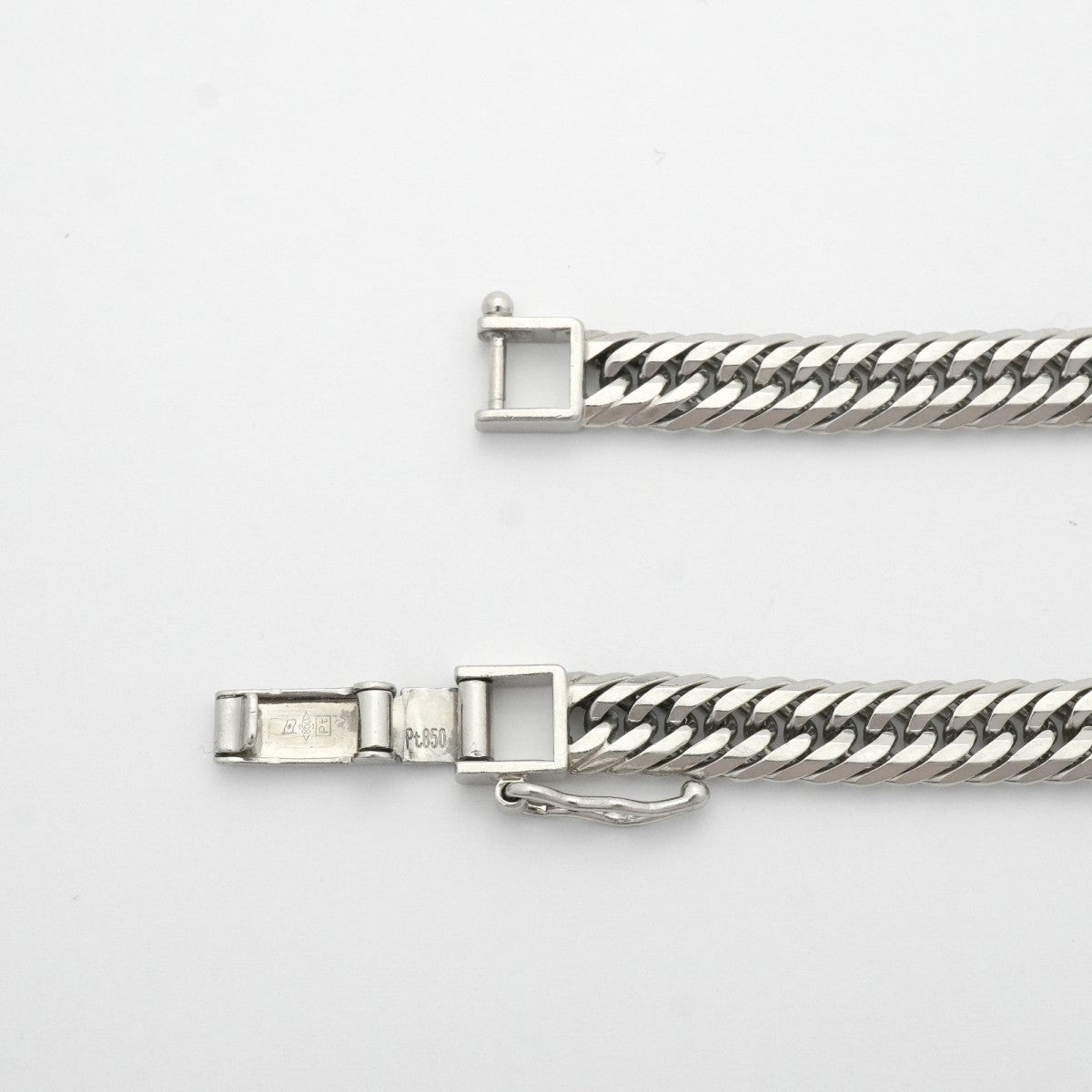 【6khe0009】喜平 ブレスレット Pt850 プラチナ トリプル 12面 20.3cm 20.8g キヘイ【中古】メンズ レディース ユニセックス