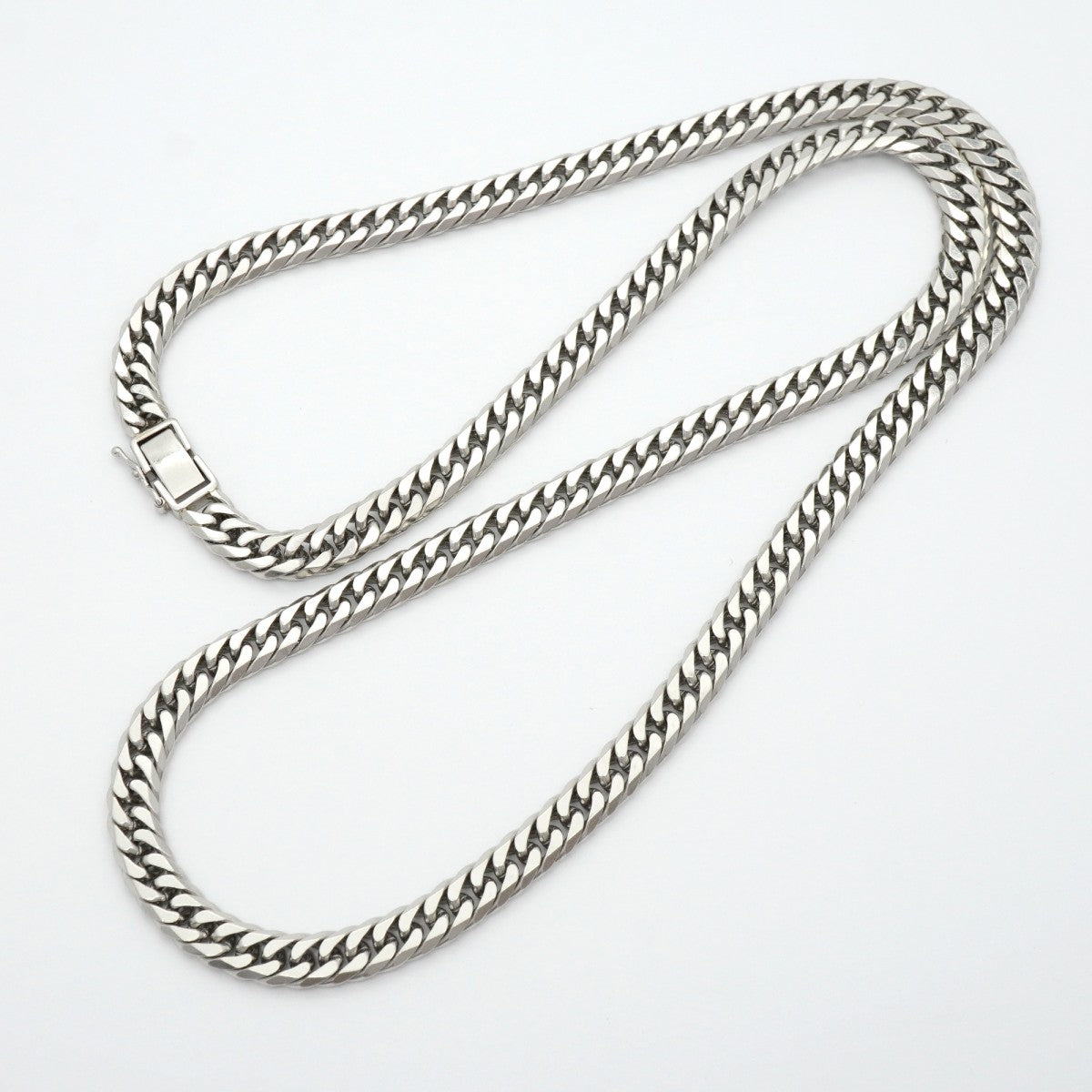 【6khe0018】喜平 ネックレス Pt850 プラチナ 6面 ダブル 61.3cm 100g キヘイ【中古】メンズ レディース ユニセックス