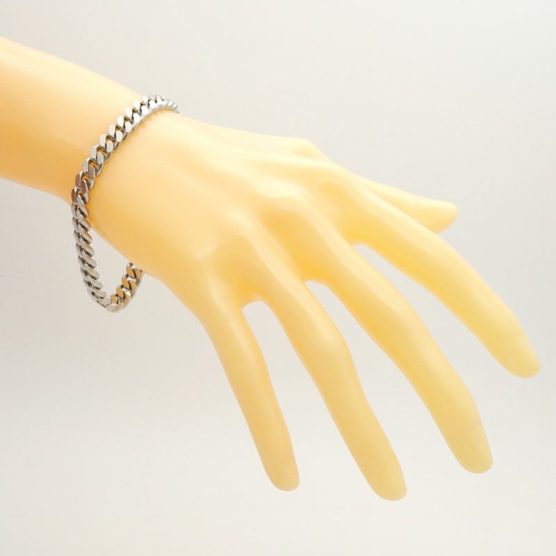 【6khe0023】喜平 ブレスレット Pt850 プラチナ 2面 シングル 20.5cm 50.5g キヘイ【中古】メンズ レディース ユニセックス