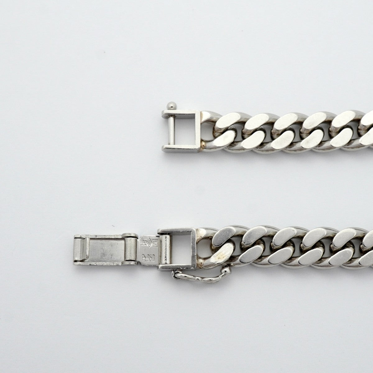 【6khe0023】喜平 ブレスレット Pt850 プラチナ 2面 シングル 20.5cm 50.5g キヘイ【中古】メンズ レディース ユニセックス