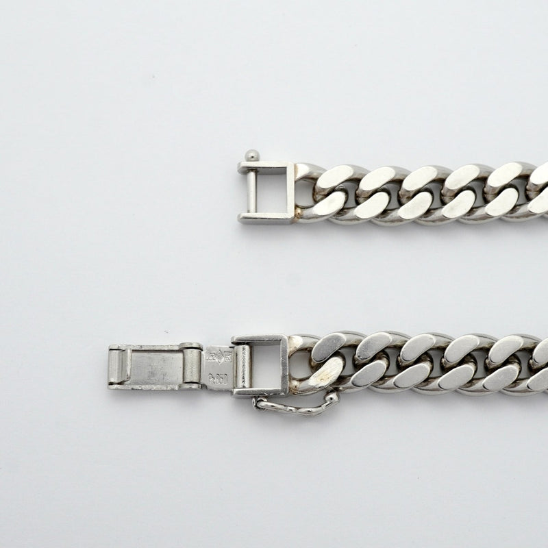 【6khe0023】喜平 ブレスレット Pt850 プラチナ 2面 シングル 20.5cm 50.5g キヘイ【中古】メンズ レディース ユニセックス