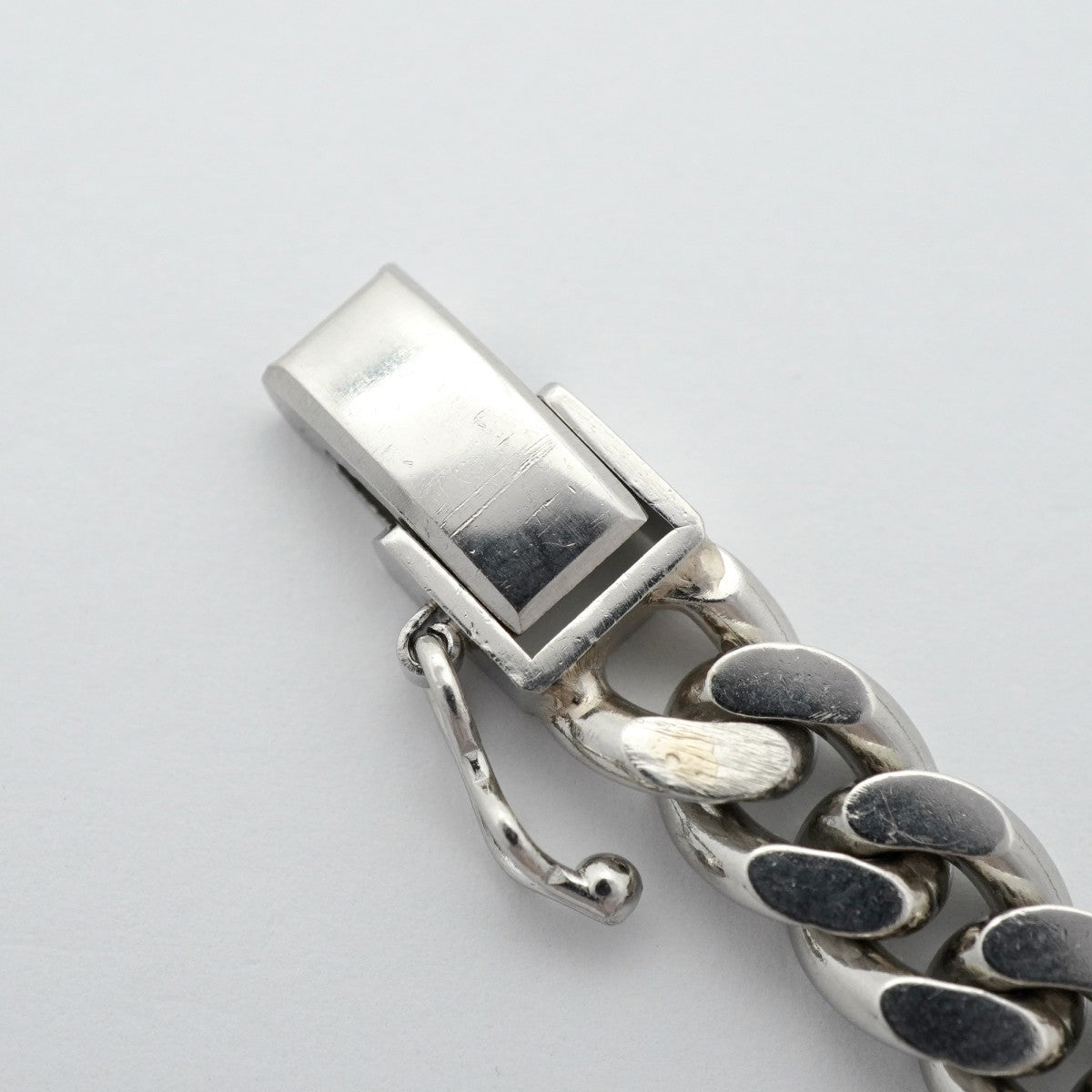 【6khe0023】喜平 ブレスレット Pt850 プラチナ 2面 シングル 20.5cm 50.5g キヘイ【中古】メンズ レディース ユニセックス