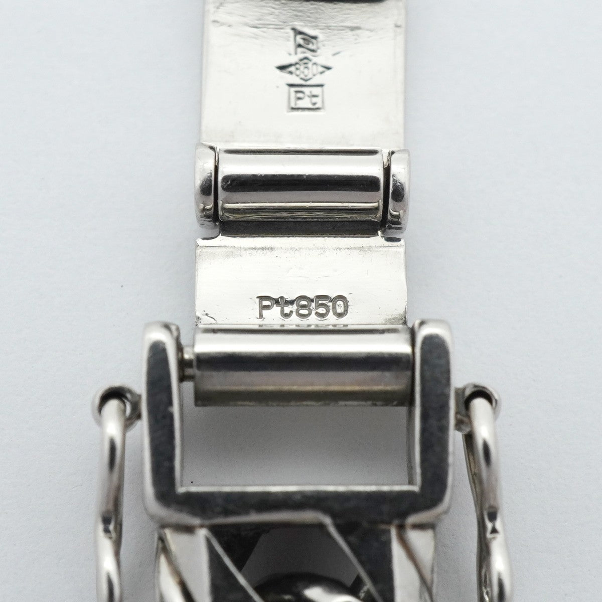 【6khe0034】喜平 ブレスレット Pt850 プラチナ 8面 トリプル 20.7cm 50.1g キヘイ【中古】メンズ レディース ユニセックス