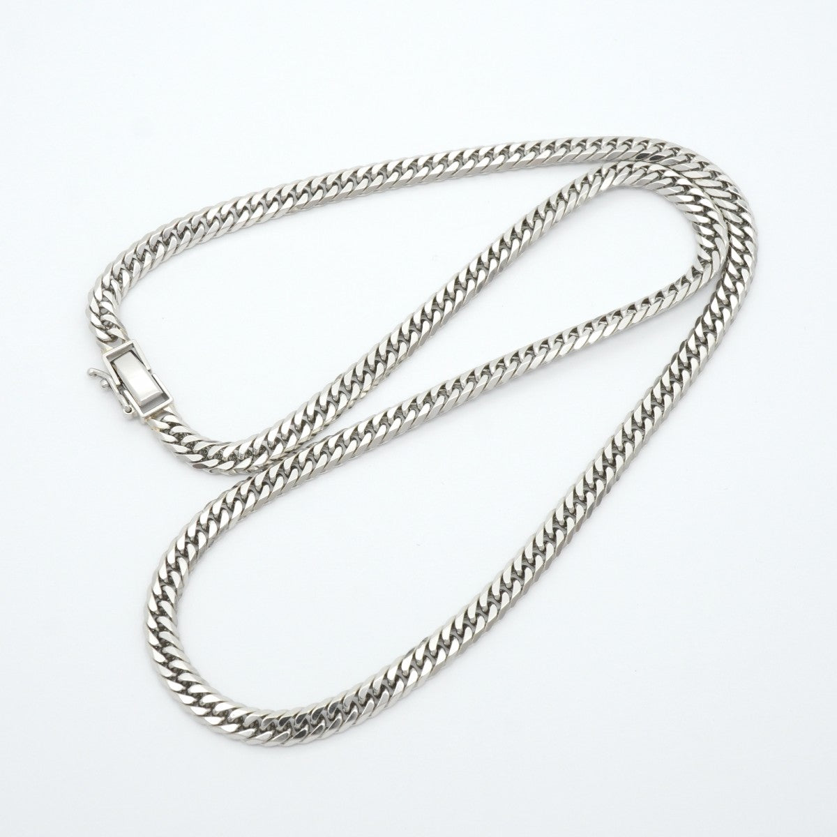 【6khe0035】喜平 ネックレス Pt850 プラチナ 6面 ダブル 51cm 50.4g キヘイ【中古】メンズ レディース ユニセックス