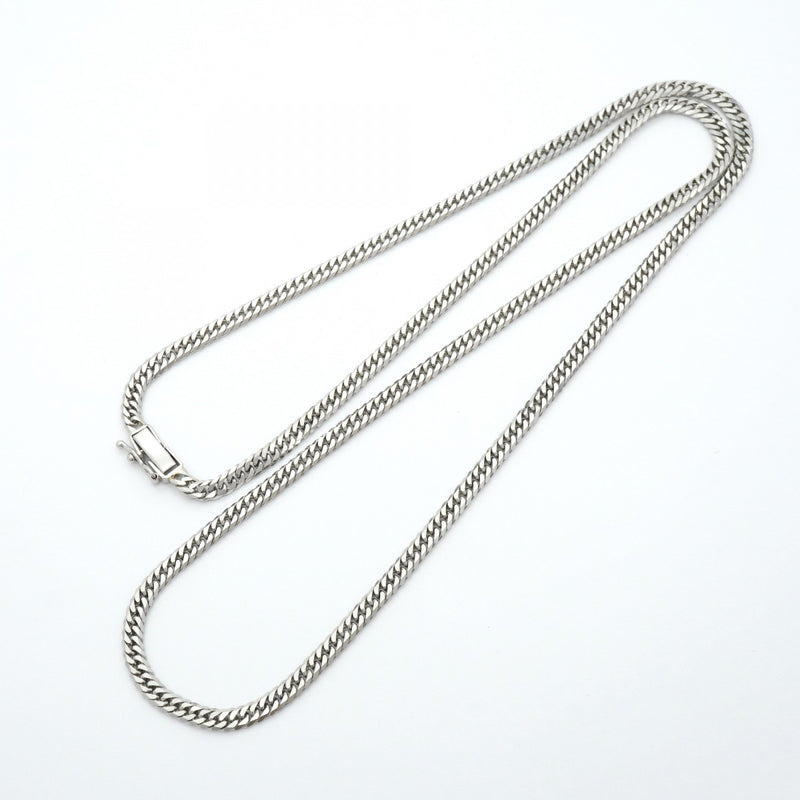 【6khe0040】喜平 ネックレス Pt850 プラチナ 6面 ダブル 60.6cm 30.2g キヘイ【中古】メンズ レディース ユニセックス
