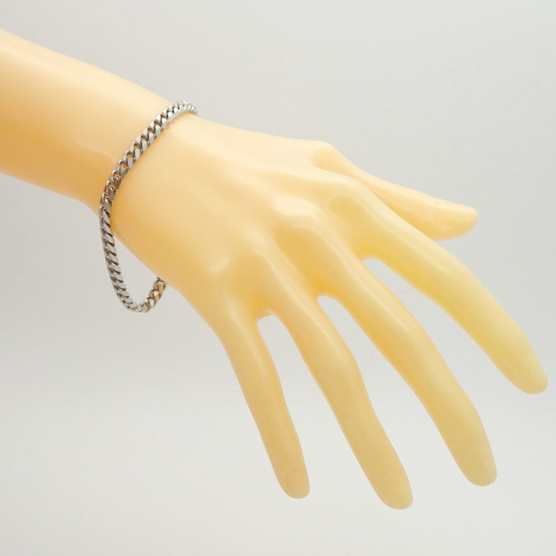 【6khe0042】喜平 ブレスレット Pt850 プラチナ 8面 シングル 20.5cm 30.8g キヘイ【中古】メンズ レディース ユニセックス