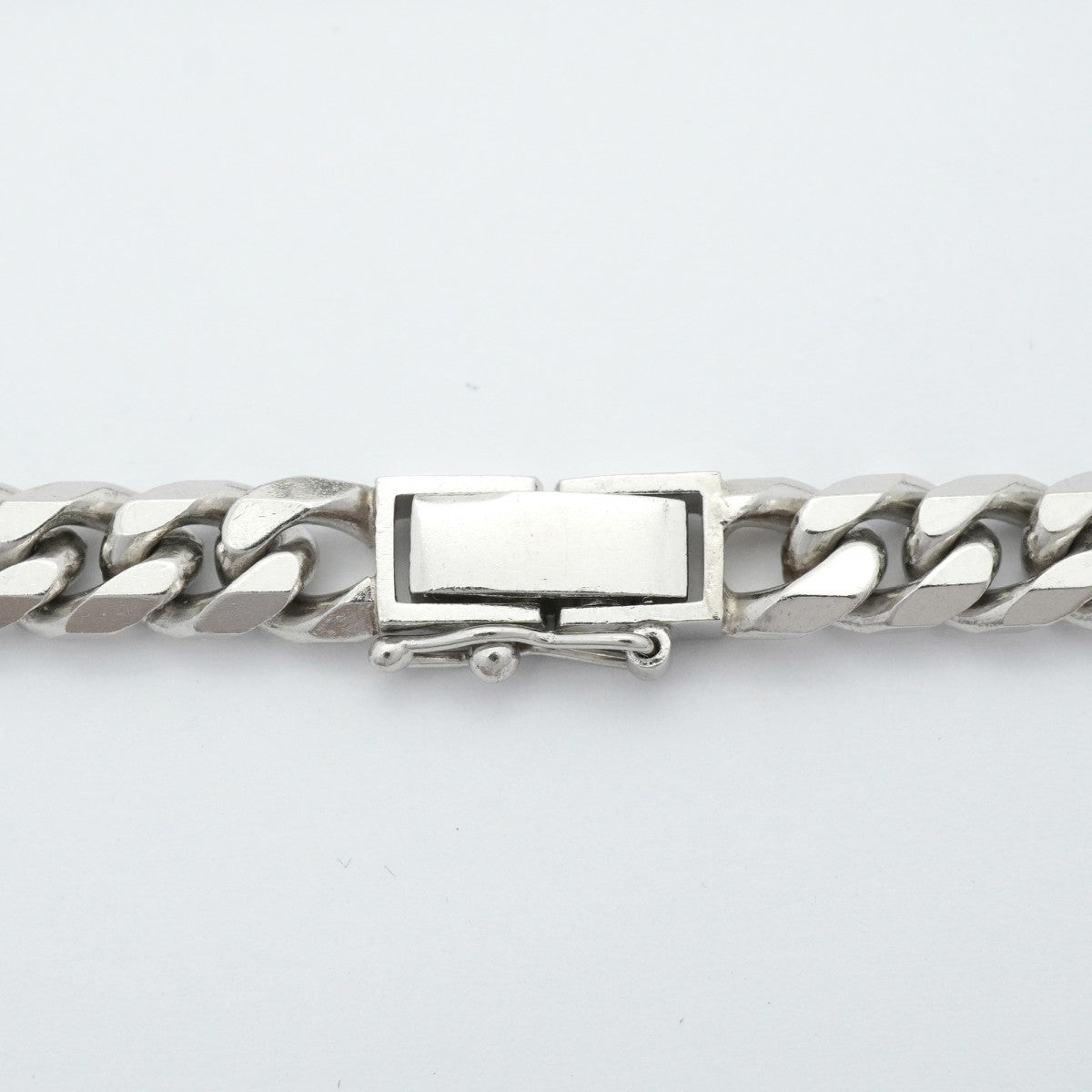 【6khe0042】喜平 ブレスレット Pt850 プラチナ 8面 シングル 20.5cm 30.8g キヘイ【中古】メンズ レディース ユニセックス