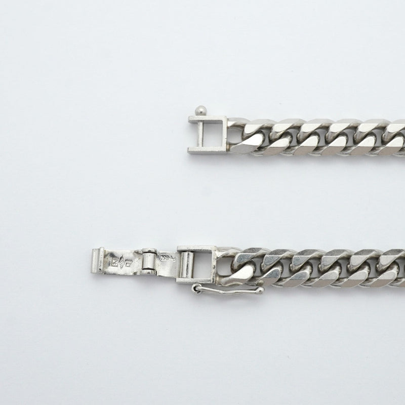【6khe0042】喜平 ブレスレット Pt850 プラチナ 8面 シングル 20.5cm 30.8g キヘイ【中古】メンズ レディース ユニセックス