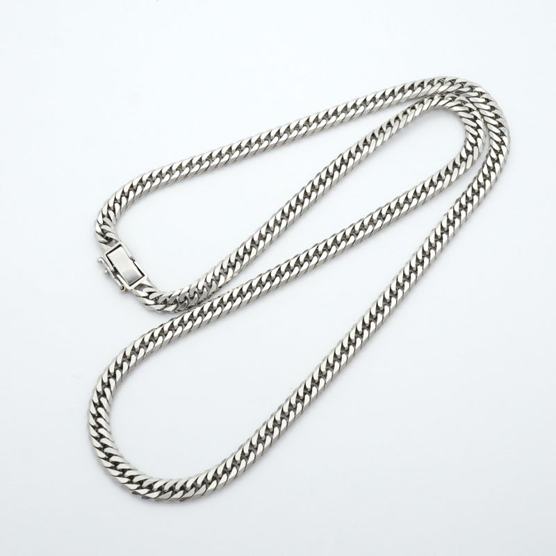 【6khe0043】喜平 ネックレス Pt850 プラチナ 6面 ダブル 51.2cm 50.2g キヘイ【中古】メンズ レディース ユニセックス