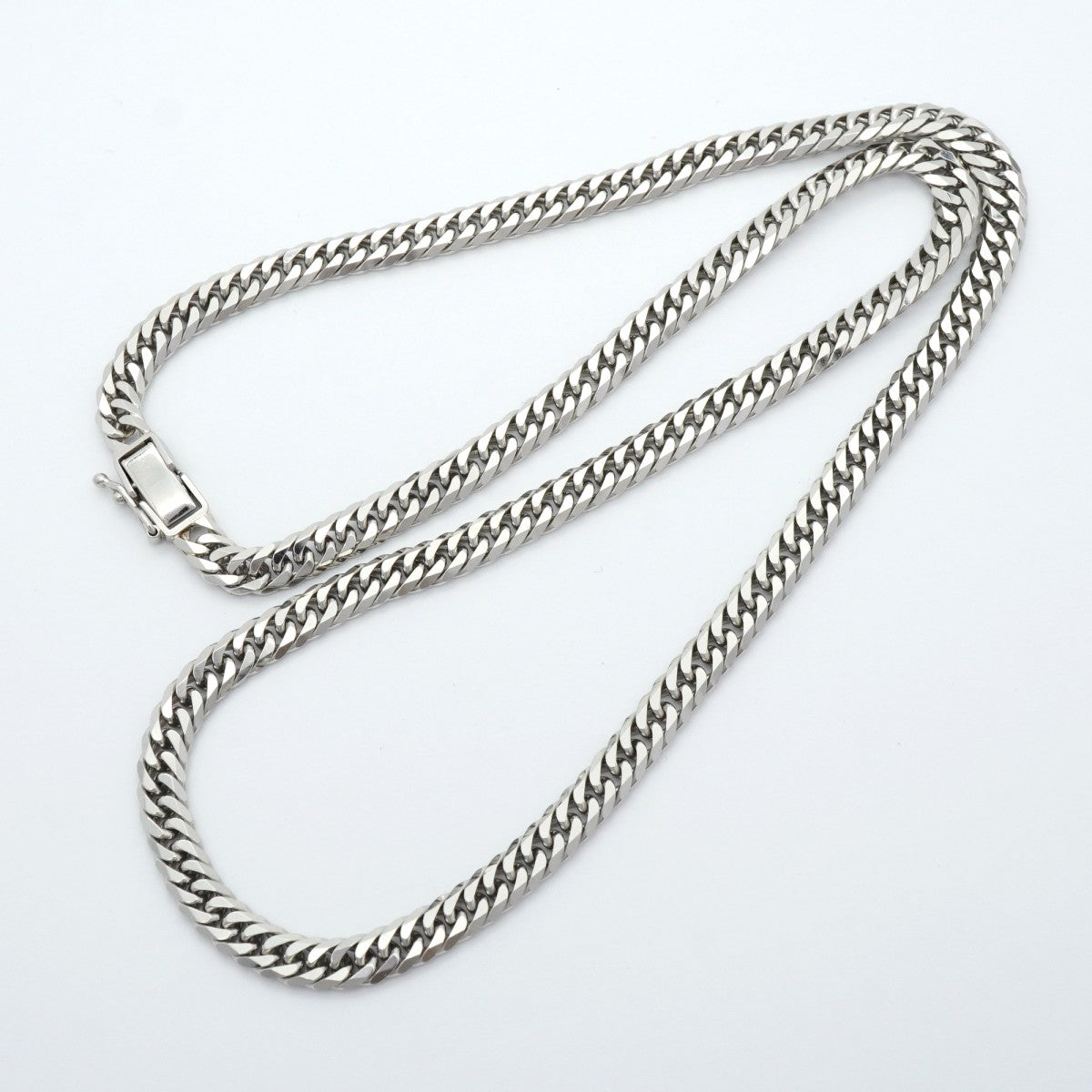 【6khe0050】喜平 ネックレス Pt850 プラチナ 6面 ダブル 50.2cm 50.4g キヘイ【中古】メンズ レディース ユニセックス