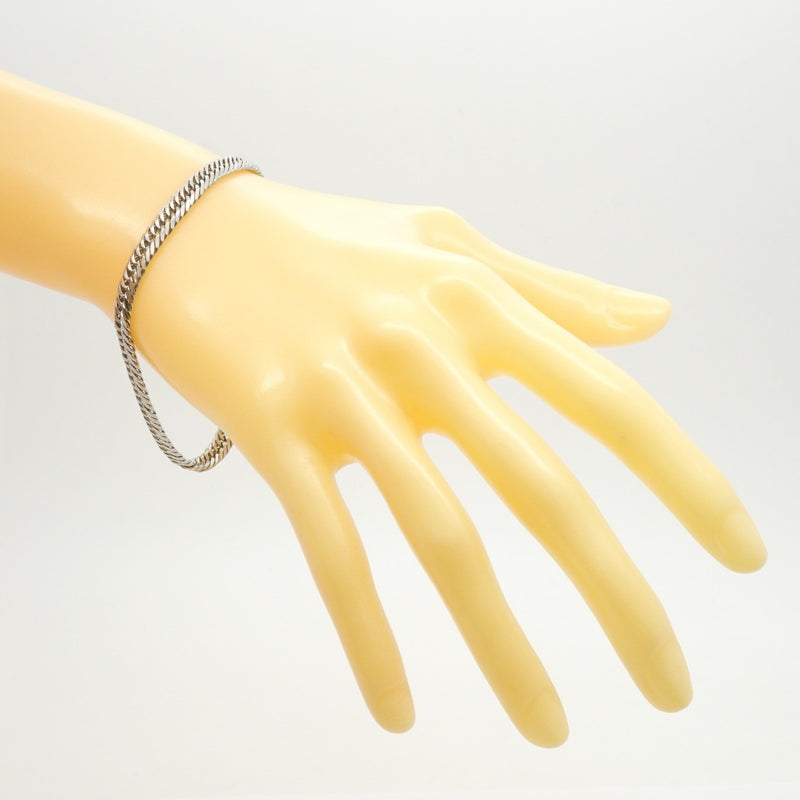 【6khe0052】喜平 ブレスレット Pt900 プラチナ 8面 トリプル 20.9cm 20.7g キヘイ【中古】メンズ レディース ユニセックス