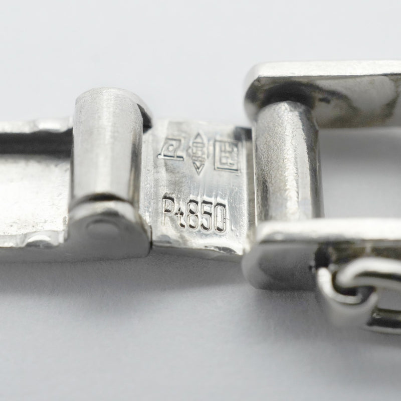【6khe0053】喜平 ブレスレット Pt850 プラチナ 2面 シングル 21.3cm 49.7g キヘイ【中古】メンズ レディース ユニセックス