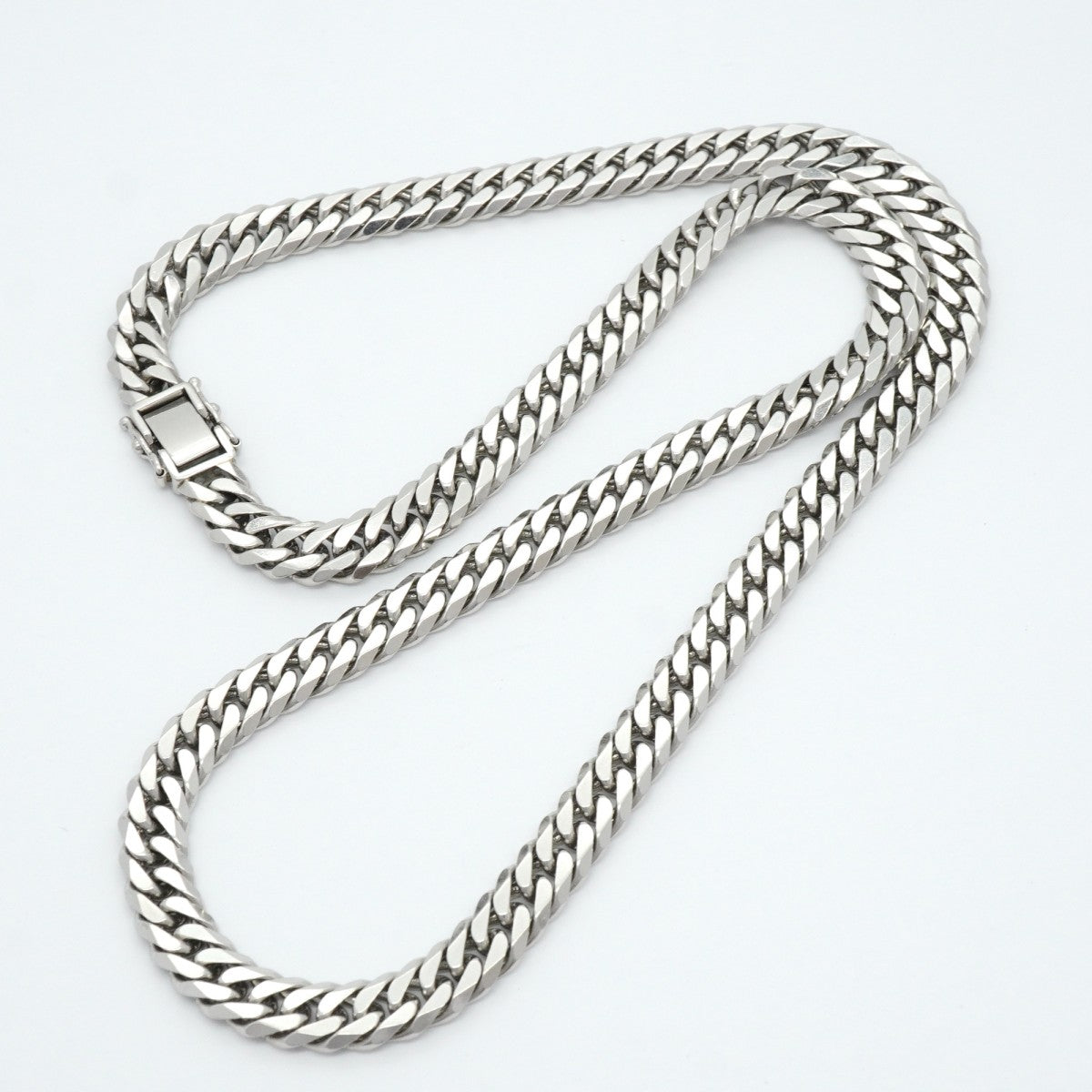 【6khe0055】喜平 ネックレス Pt850 プラチナ 6面 ダブル 50.7cm 100.3g キヘイ【中古】メンズ レディース ユニセックス