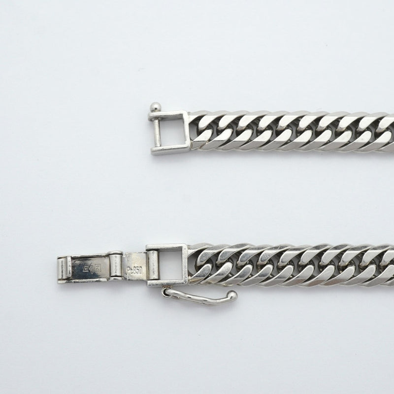 【6khe0060】喜平 ブレスレット Pt850 プラチナ 6面 ダブル 20.7cm 30.4g キヘイ【中古】メンズ レディース ユニセックス