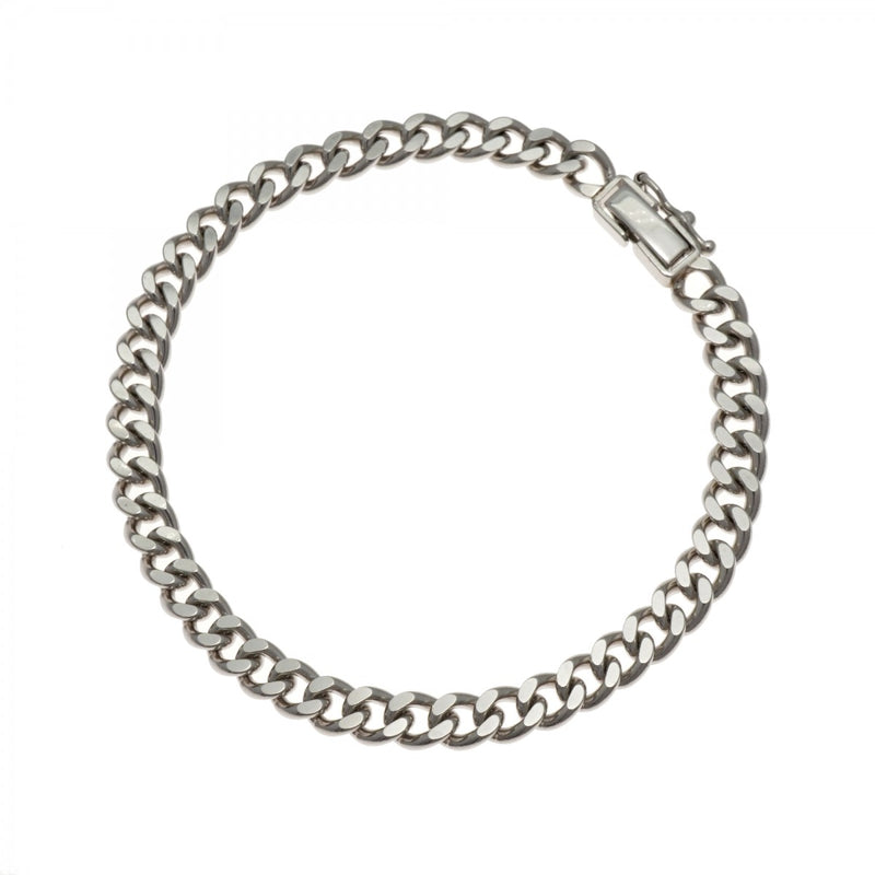 【6khe0064】喜平 ブレスレット Pt850 プラチナ 2面 シングル 18.4cm 20.4g キヘイ【中古】メンズ レディース ユニセックス