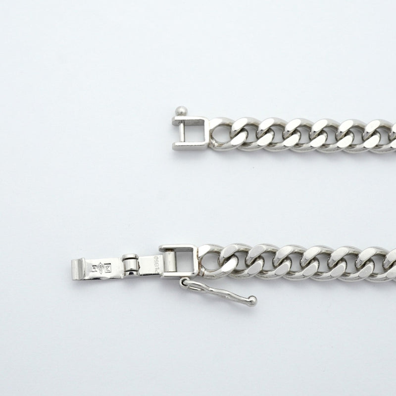 【6khe0064】喜平 ブレスレット Pt850 プラチナ 2面 シングル 18.4cm 20.4g キヘイ【中古】メンズ レディース ユニセックス