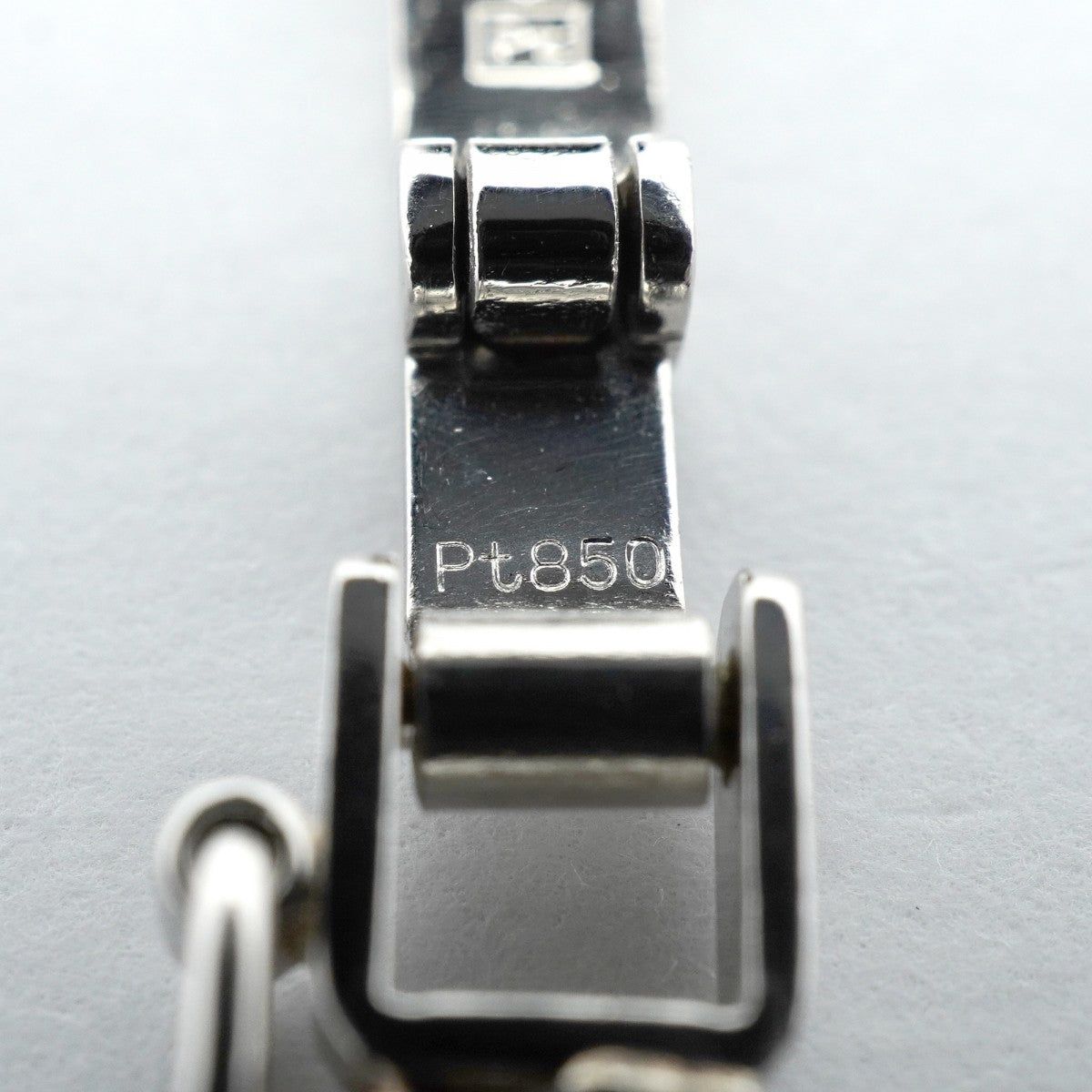 【6khe0064】喜平 ブレスレット Pt850 プラチナ 2面 シングル 18.4cm 20.4g キヘイ【中古】メンズ レディース ユニセックス