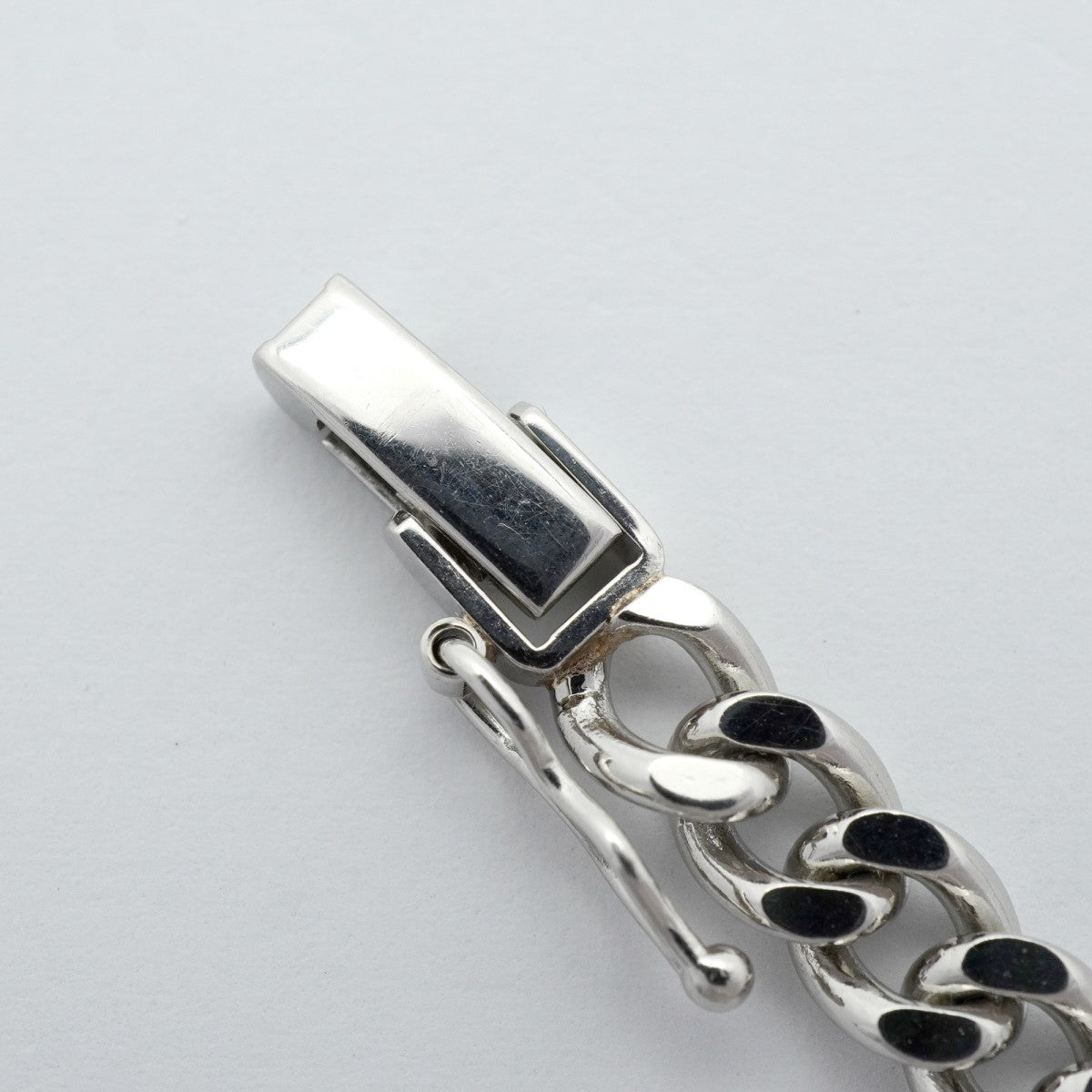 【6khe0064】喜平 ブレスレット Pt850 プラチナ 2面 シングル 18.4cm 20.4g キヘイ【中古】メンズ レディース ユニセックス