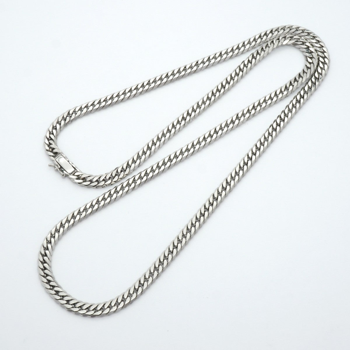 【6khe0066】喜平 ネックレス Pt850 プラチナ 6面 ダブル 60.3cm 62.6g キヘイ【中古】メンズ レディース ユニセックス