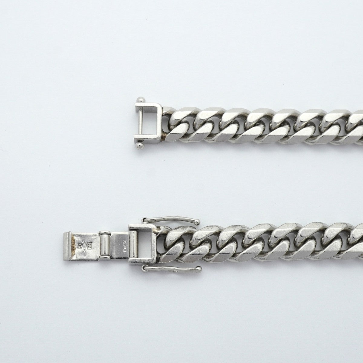 【6khe0068】喜平 ブレスレット Pt850 プラチナ 8面 シングル 20.7cm 50.4g キヘイ【中古】メンズ レディース ユニセックス
