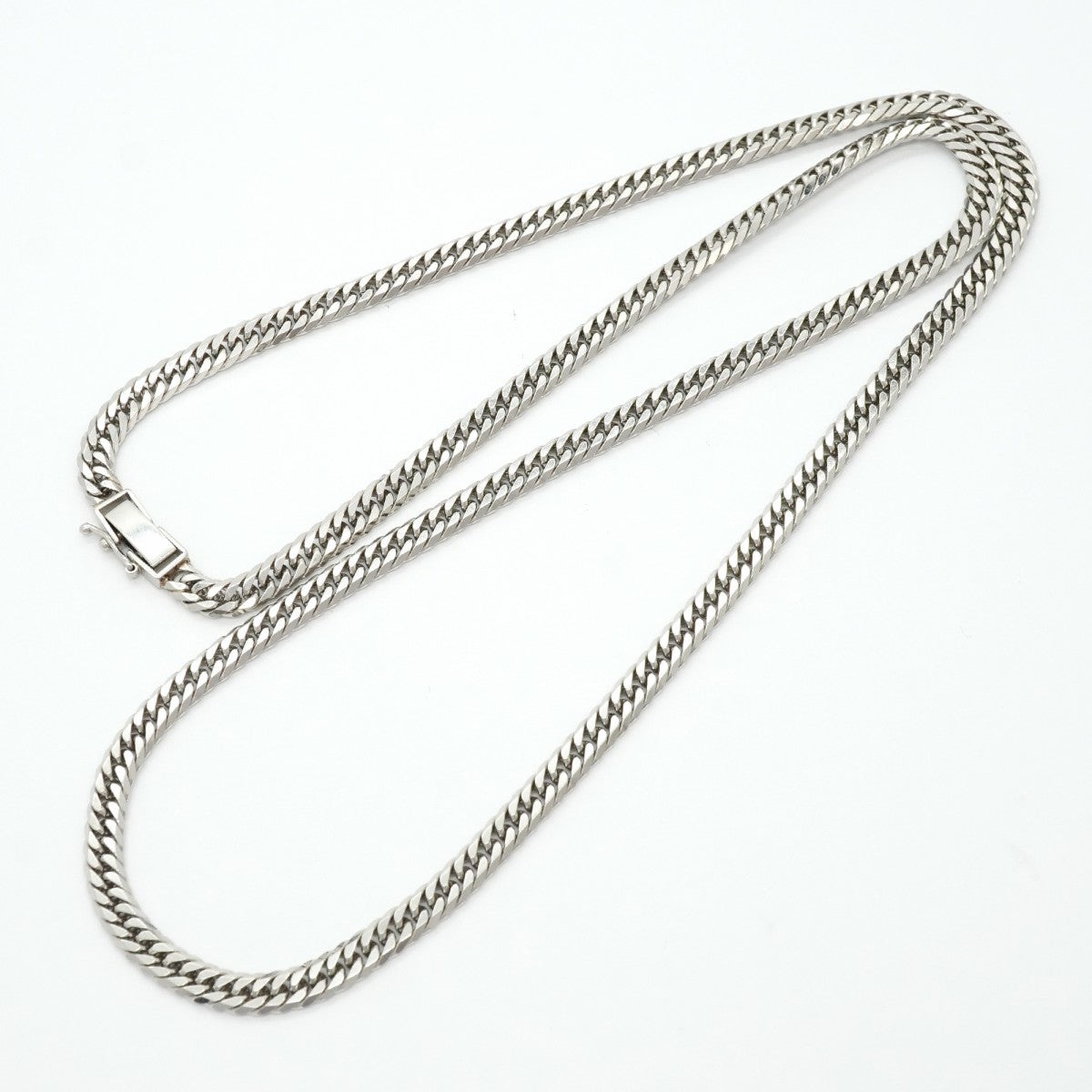 【6khf0016】喜平 ネックレス Pt850 プラチナ 6面 ダブル 60.9cm 50.8g キヘイ【中古】メンズ レディース ユニセックス