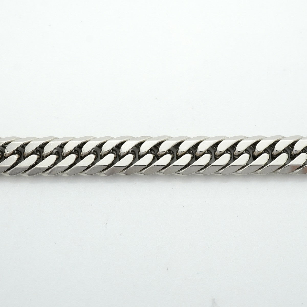 【6khf0028】喜平 ブレスレット Pt850 プラチナ 6面 ダブル 20.7cm 50.7g キヘイ【中古】メンズ レディース ユニセックス