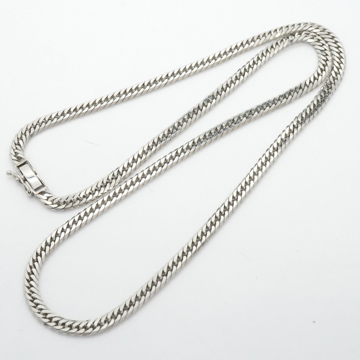 【6khf0031】喜平 ネックレス Pt850 プラチナ 6面 ダブル 50.4cm 30.3g キヘイ【中古】メンズ レディース ユニセックス