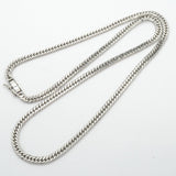 【6khf0031】喜平 ネックレス Pt850 プラチナ 6面 ダブル 50.4cm 30.3g キヘイ【中古】メンズ レディース ユニセックス