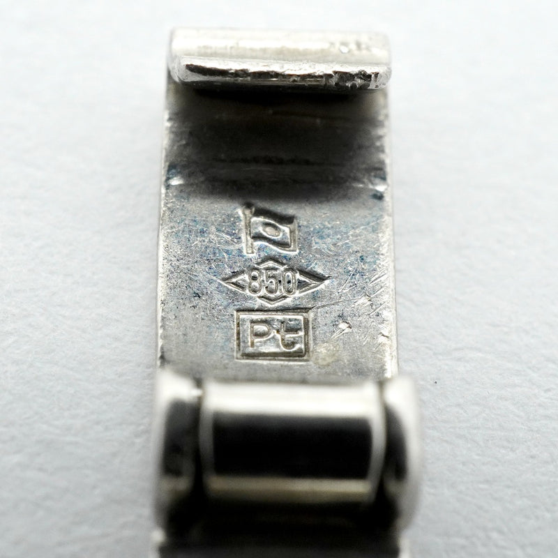 【6khf0039】喜平 ブレスレット Pt850 プラチナ 6面 ダブル 18.7cm 20.2g キヘイ【中古】メンズ レディース ユニセックス