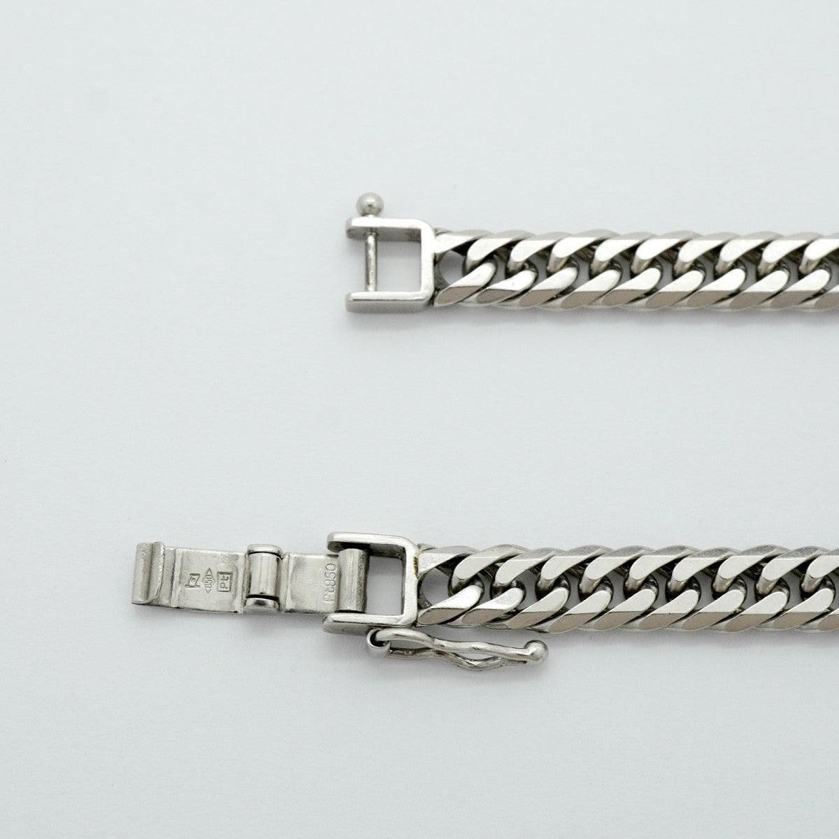 【6khf0039】喜平 ブレスレット Pt850 プラチナ 6面 ダブル 18.7cm 20.2g キヘイ【中古】メンズ レディース ユニセックス