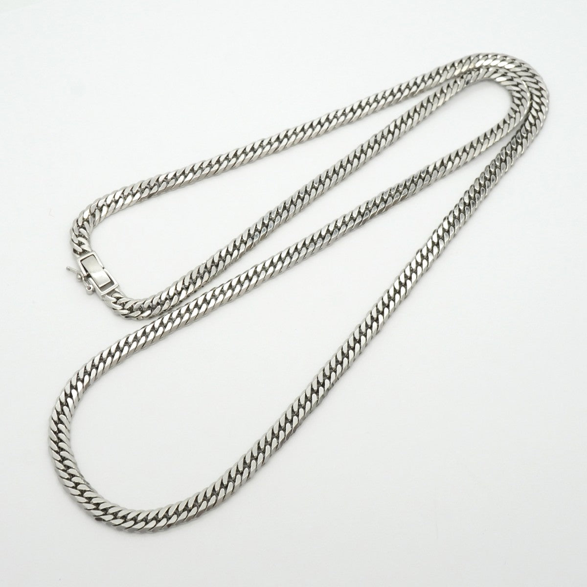 【6khg0002】喜平 ネックレス Pt850 プラチナ 6面 ダブル 60.7cm 50.9g キヘイ【中古】メンズ レディース ユニセックス