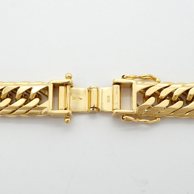 【6khg0011】喜平 ネックレス K18 ゴールド トリプル 14面 60.5cm 150.6g キヘイ 18金【中古】メンズ レディース ユニセックス