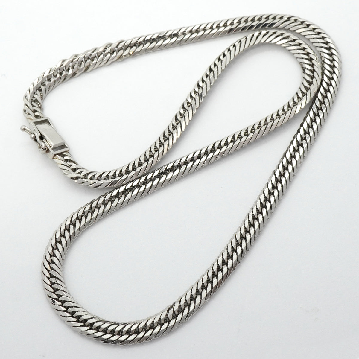 【6khg0014】喜平 ネックレス Pt850 プラチナ トリプル 12面 45.5cm 46.1g キヘイ【中古】メンズ レディース ユニセックス