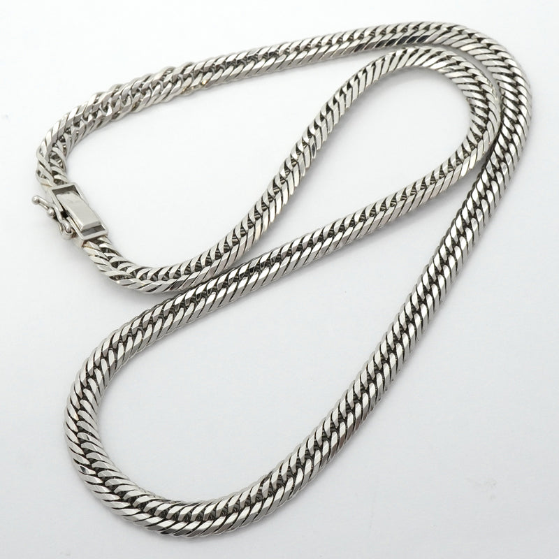 【6khg0014】喜平 ネックレス Pt850 プラチナ トリプル 12面 45.5cm 46.1g キヘイ【中古】メンズ レディース ユニセックス
