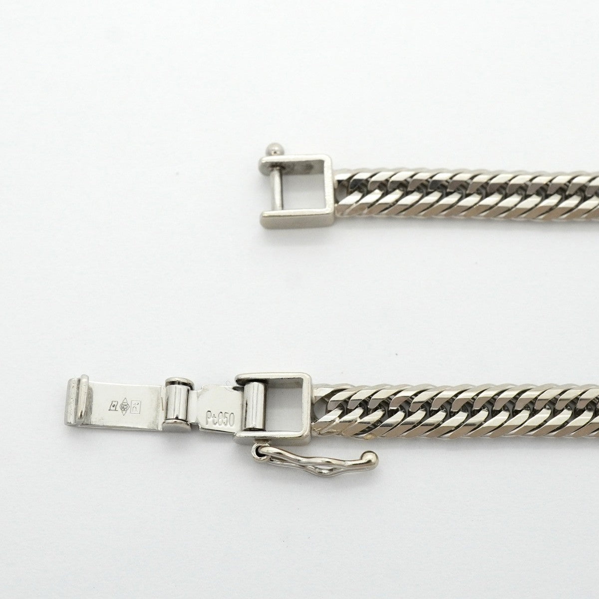 【6khg0016】喜平 ブレスレット Pt850 プラチナ トリプル 12面 18.7cm 12g キヘイ【中古】メンズ レディース ユニセックス