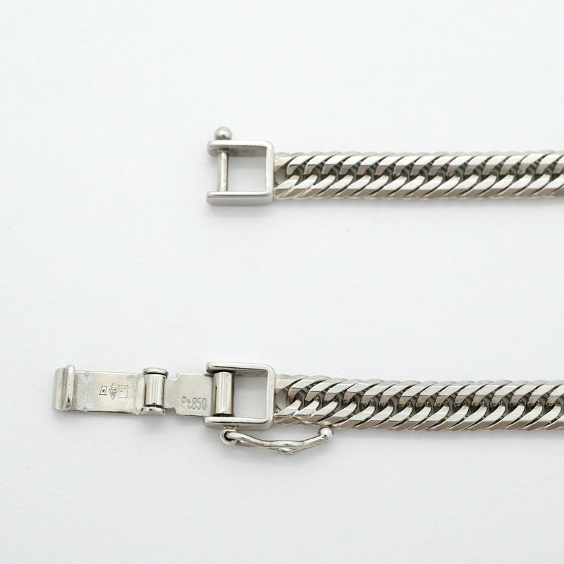 【6khg0026】喜平 ブレスレット Pt850 プラチナ トリプル 12面 22.6cm 14.5g キヘイ【中古】メンズ レディース ユニセックス