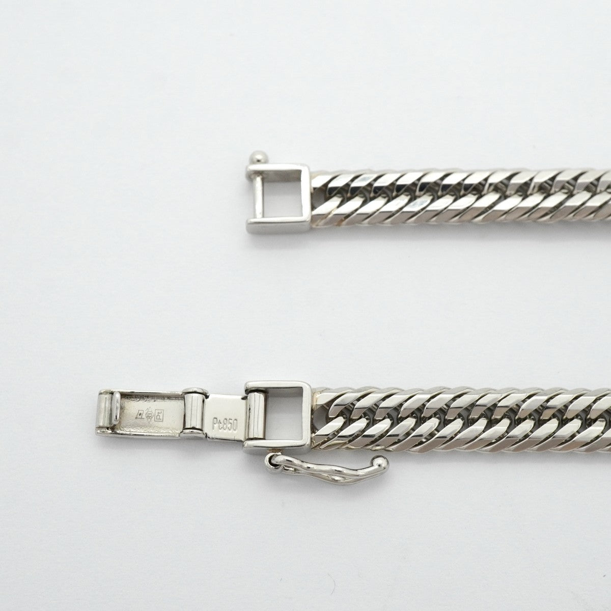 【6khg0027】喜平 ブレスレット Pt850 プラチナ トリプル 12面 20.6cm 21.3g キヘイ【中古】メンズ レディース ユニセックス