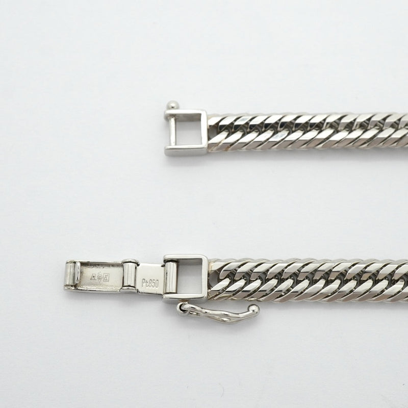 【6khg0027】喜平 ブレスレット Pt850 プラチナ トリプル 12面 20.6cm 21.3g キヘイ【中古】メンズ レディース ユニセックス