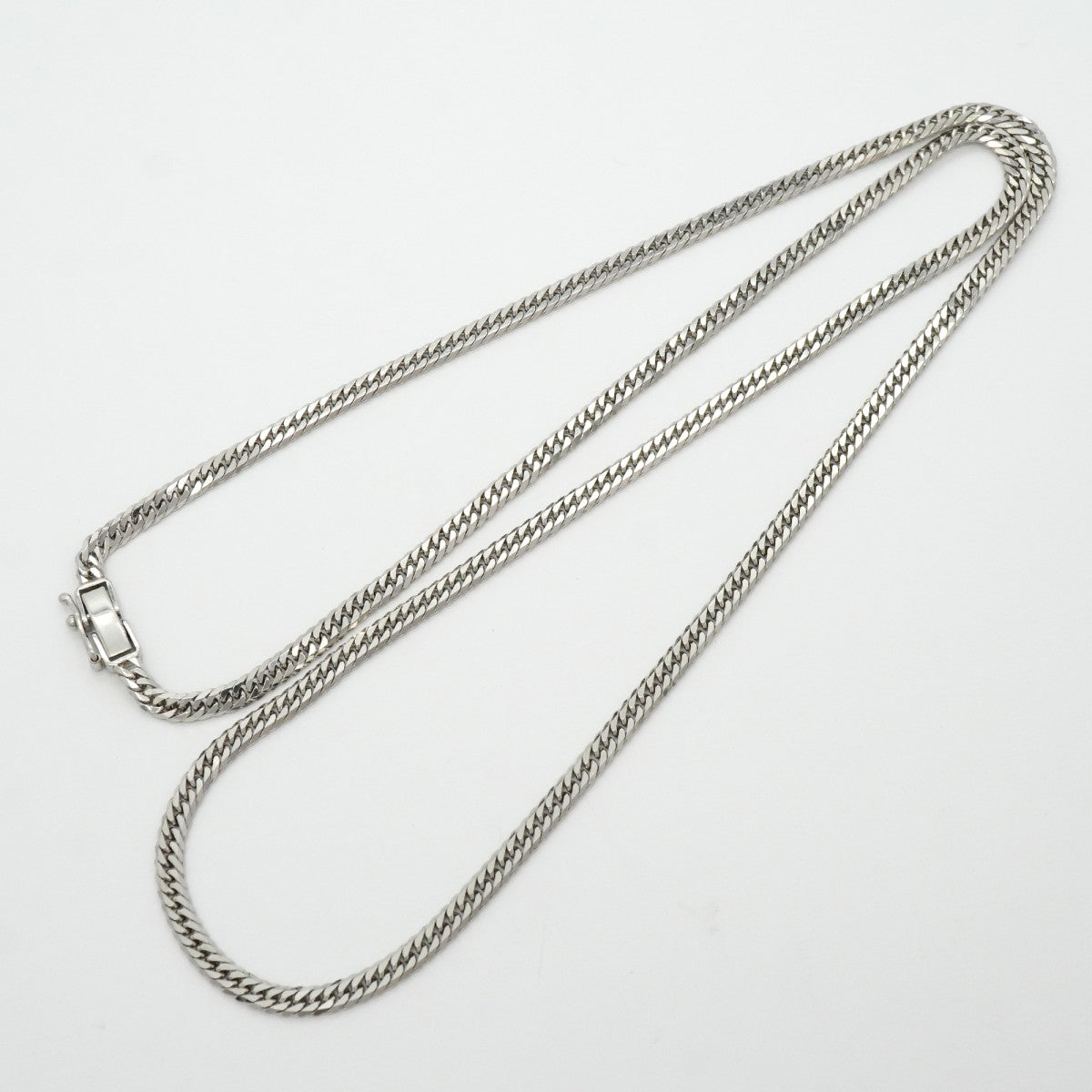 【6khg0028】喜平 ネックレス Pt850 プラチナ 6面 ダブル 60.3cm 24.1g キヘイ【中古】メンズ レディース ユニセックス