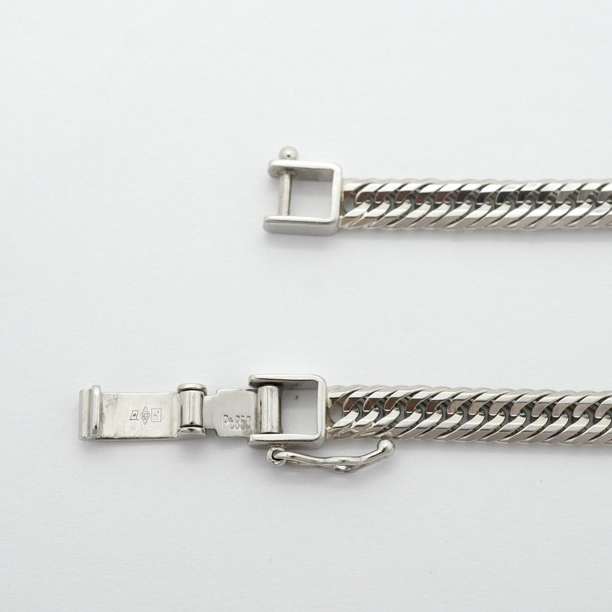 【6khg0032】喜平 ブレスレット Pt850 プラチナ トリプル 12面 16.7cm 10.7g キヘイ【中古】メンズ レディース ユニセックス