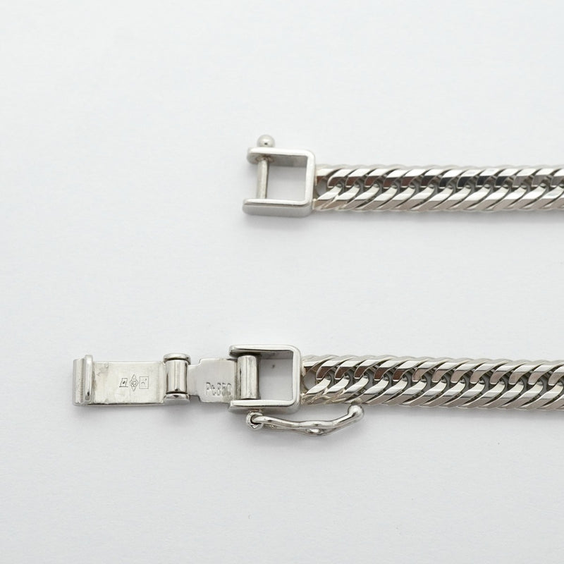 【6khg0032】喜平 ブレスレット Pt850 プラチナ トリプル 12面 16.7cm 10.7g キヘイ【中古】メンズ レディース ユニセックス