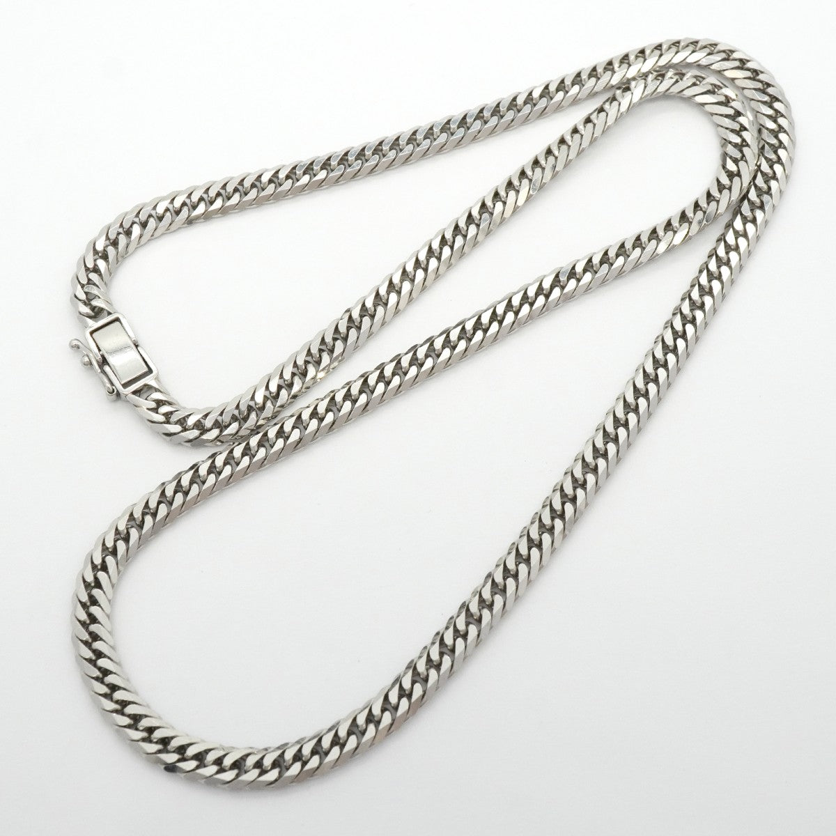 【6khg0034】喜平 ネックレス Pt850 プラチナ 6面 ダブル 50.5cm 50.5g キヘイ【中古】メンズ レディース ユニセックス